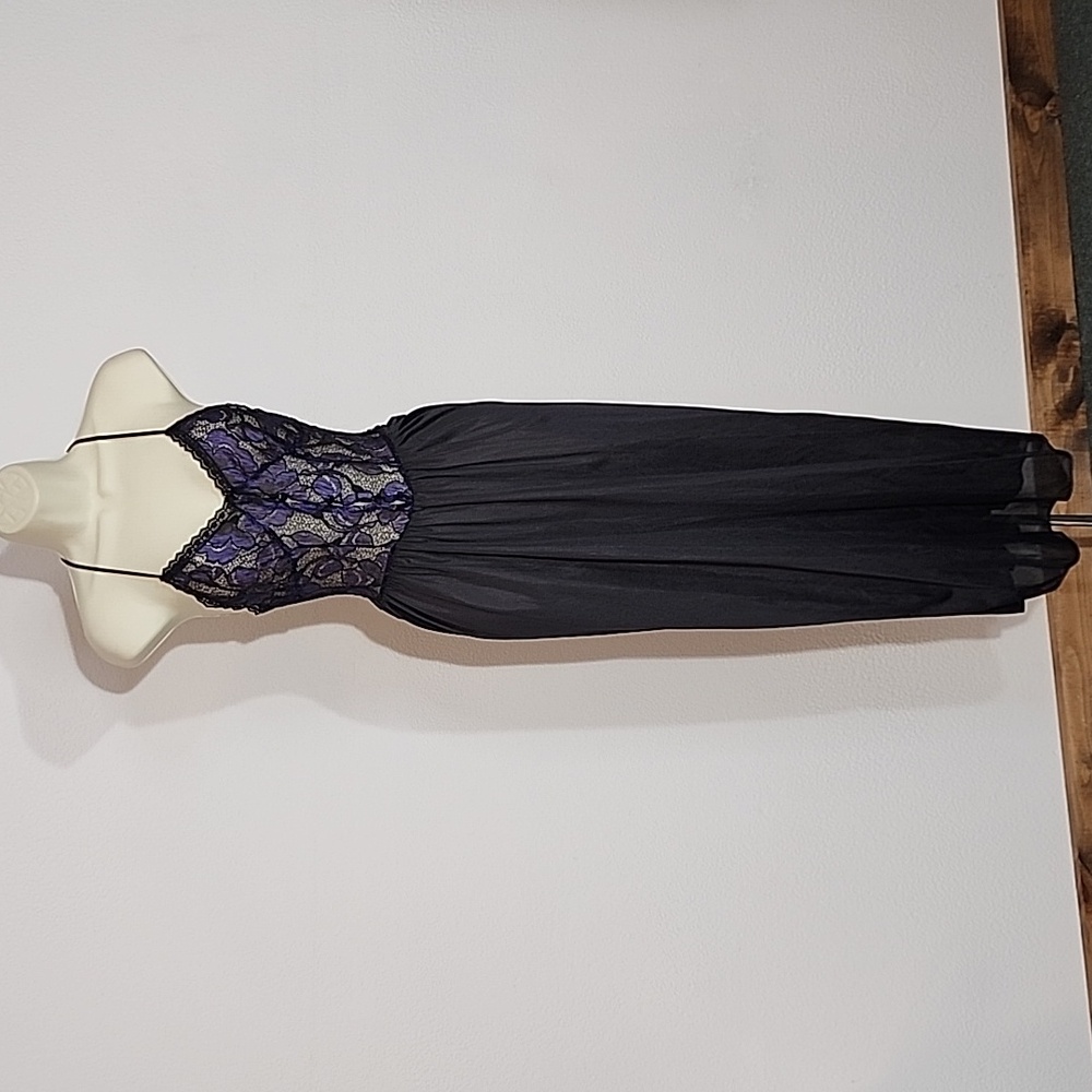 Petra Fashions Slip Dress Lingerie Lace Bodice Purple Size S - Picture 4 of 11